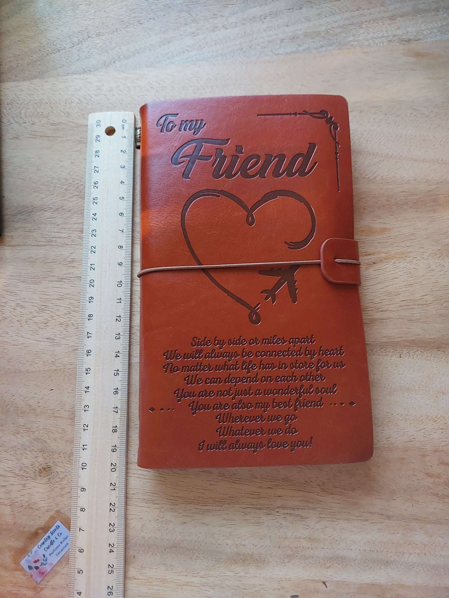 To my friend - notebook- light brown soft cover