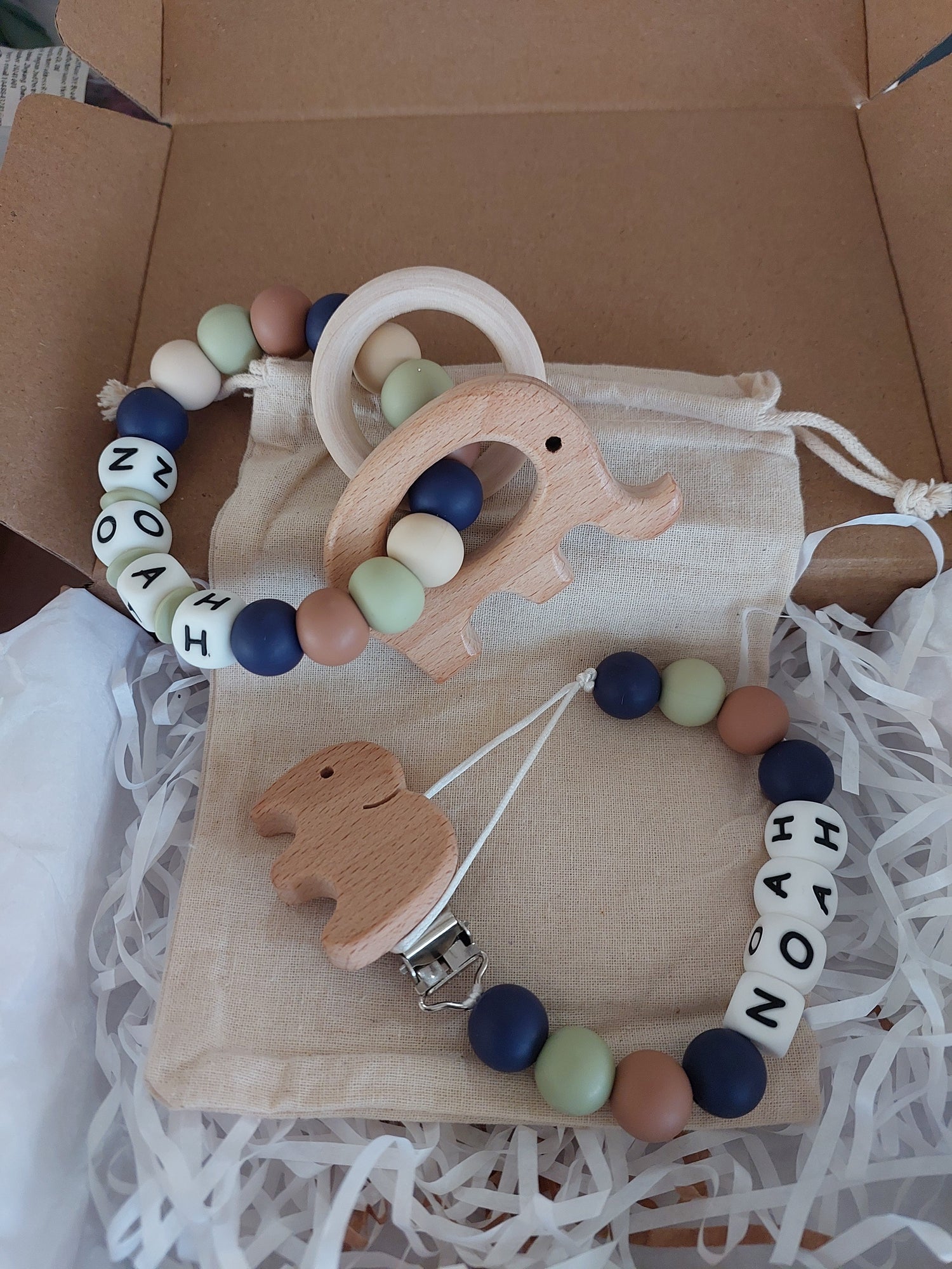 Personalised Dummy Chain and Teether set