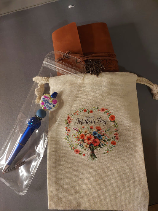 Mothers day pouch with note book and pen