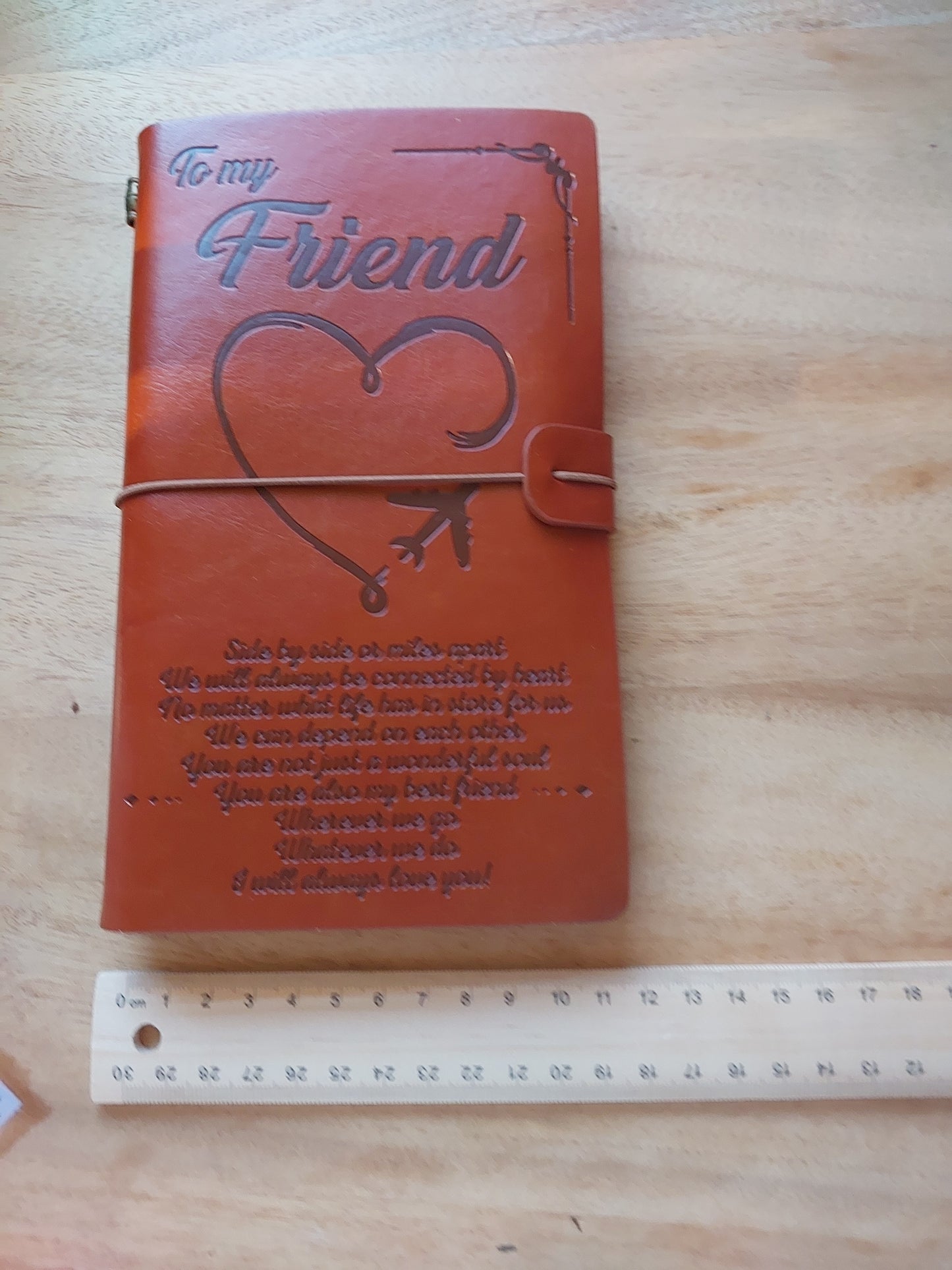 Notebook- to my husband- light brown soft cover