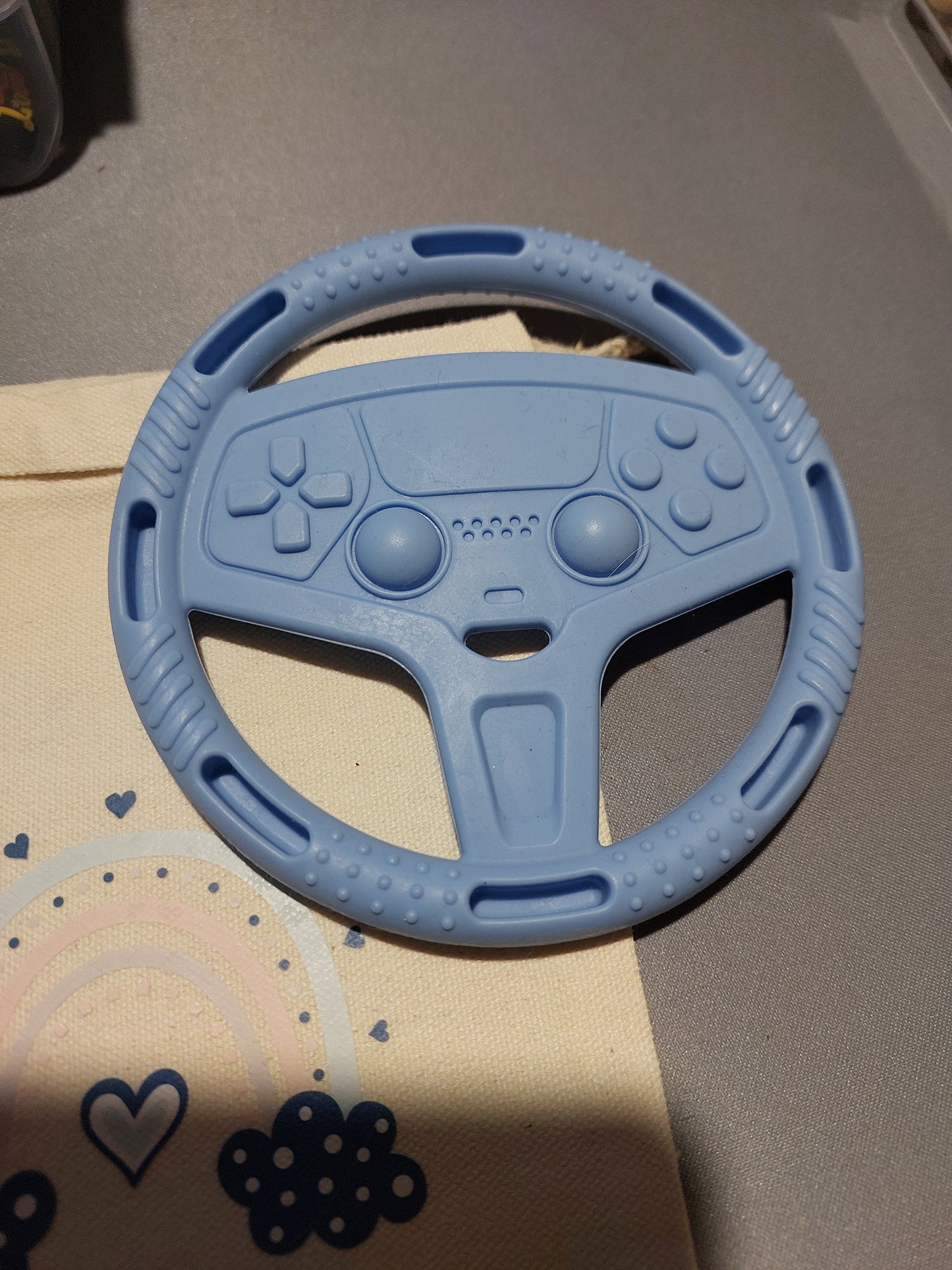 Silicone spanner and steering wheel Baby teethers.