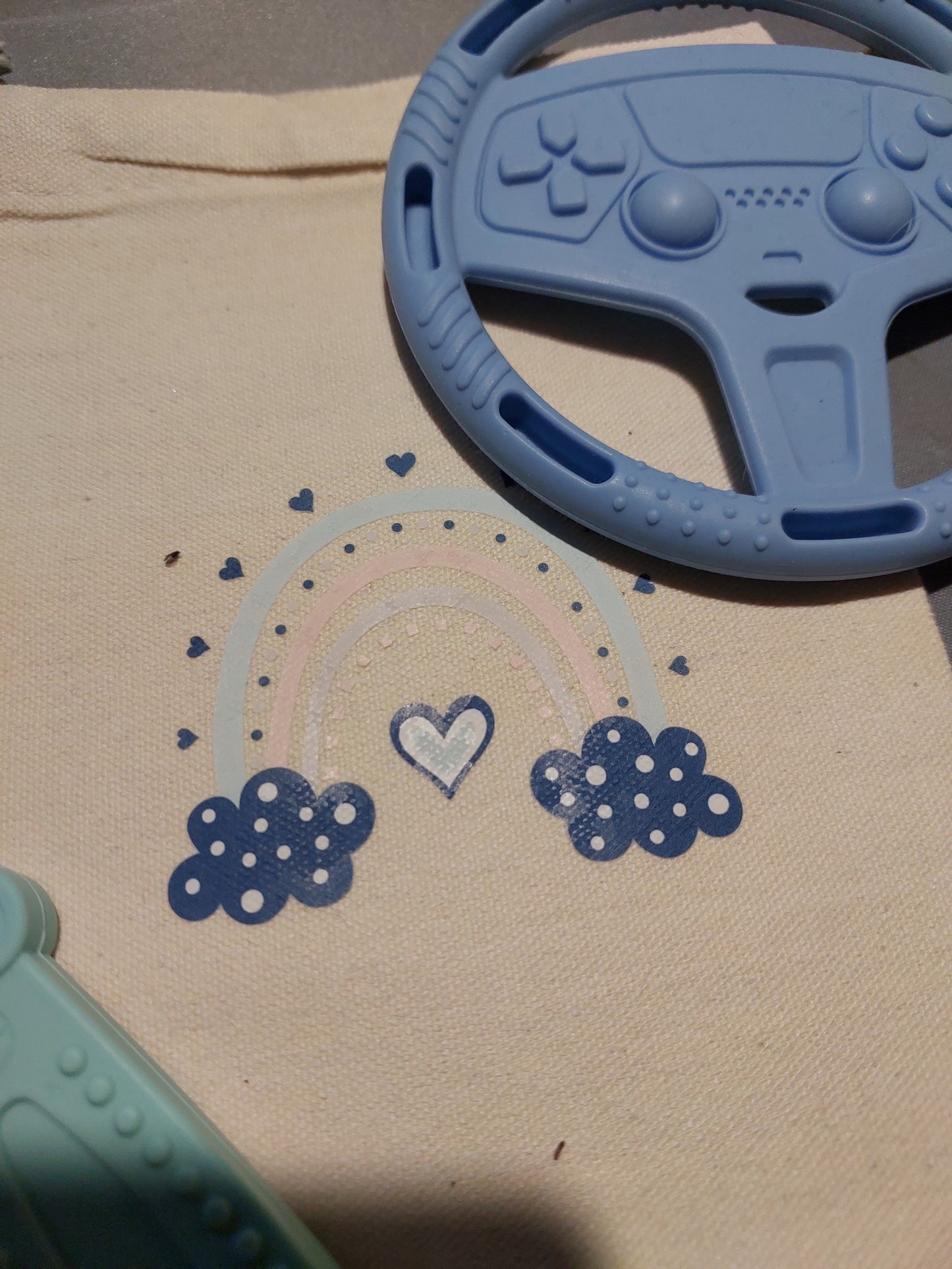 Silicone spanner and steering wheel Baby teethers.