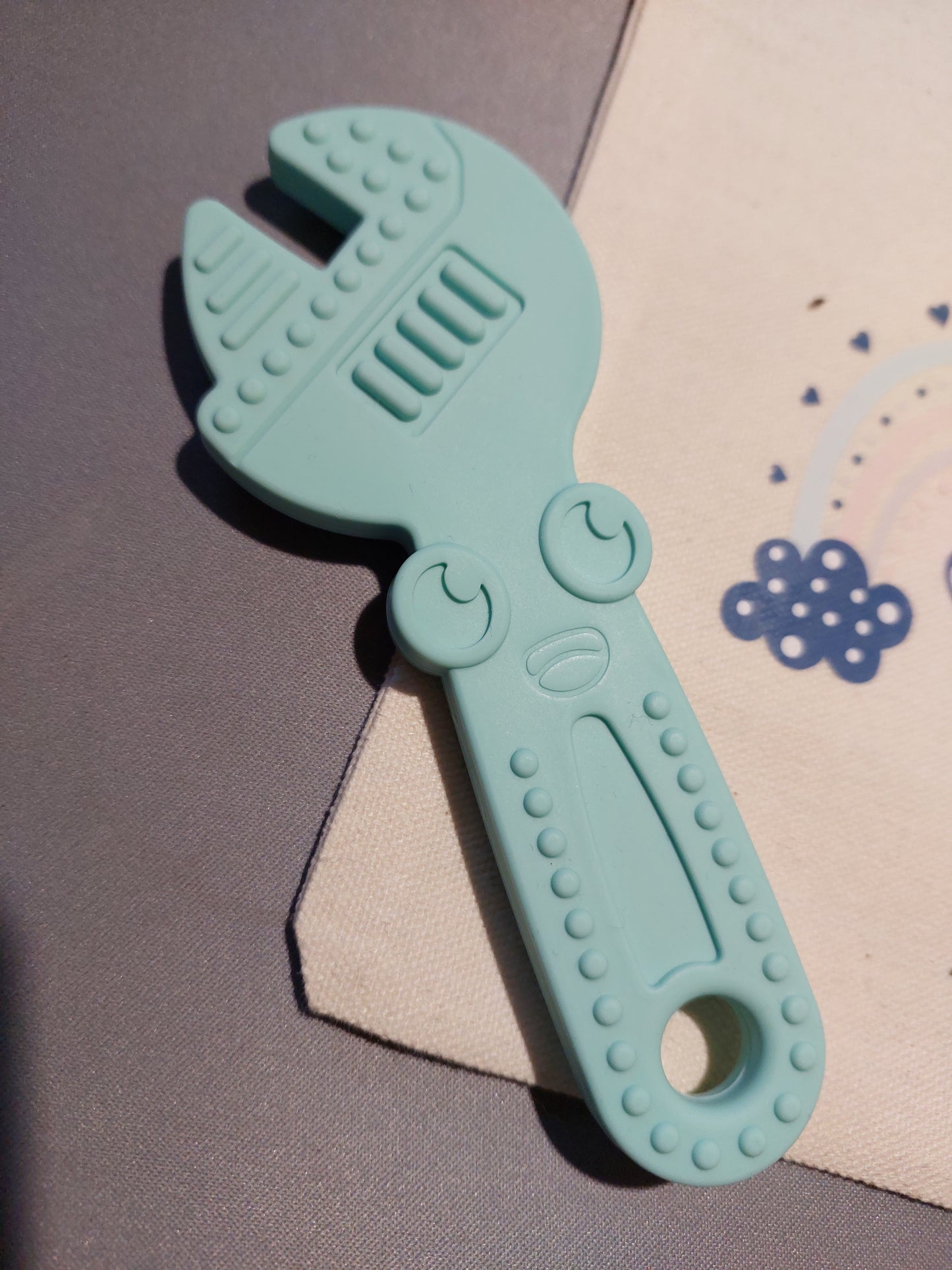 Silicone spanner and steering wheel Baby teethers.