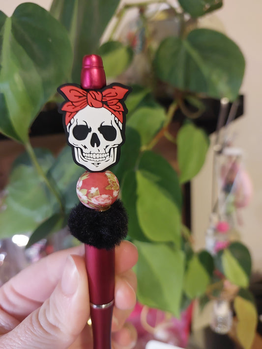 Red skull pen