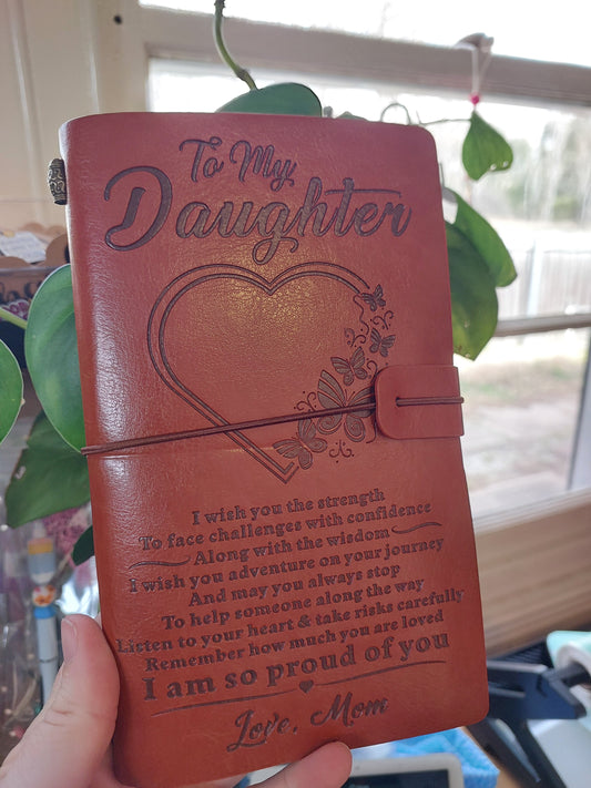 To my daughter notebook - brown