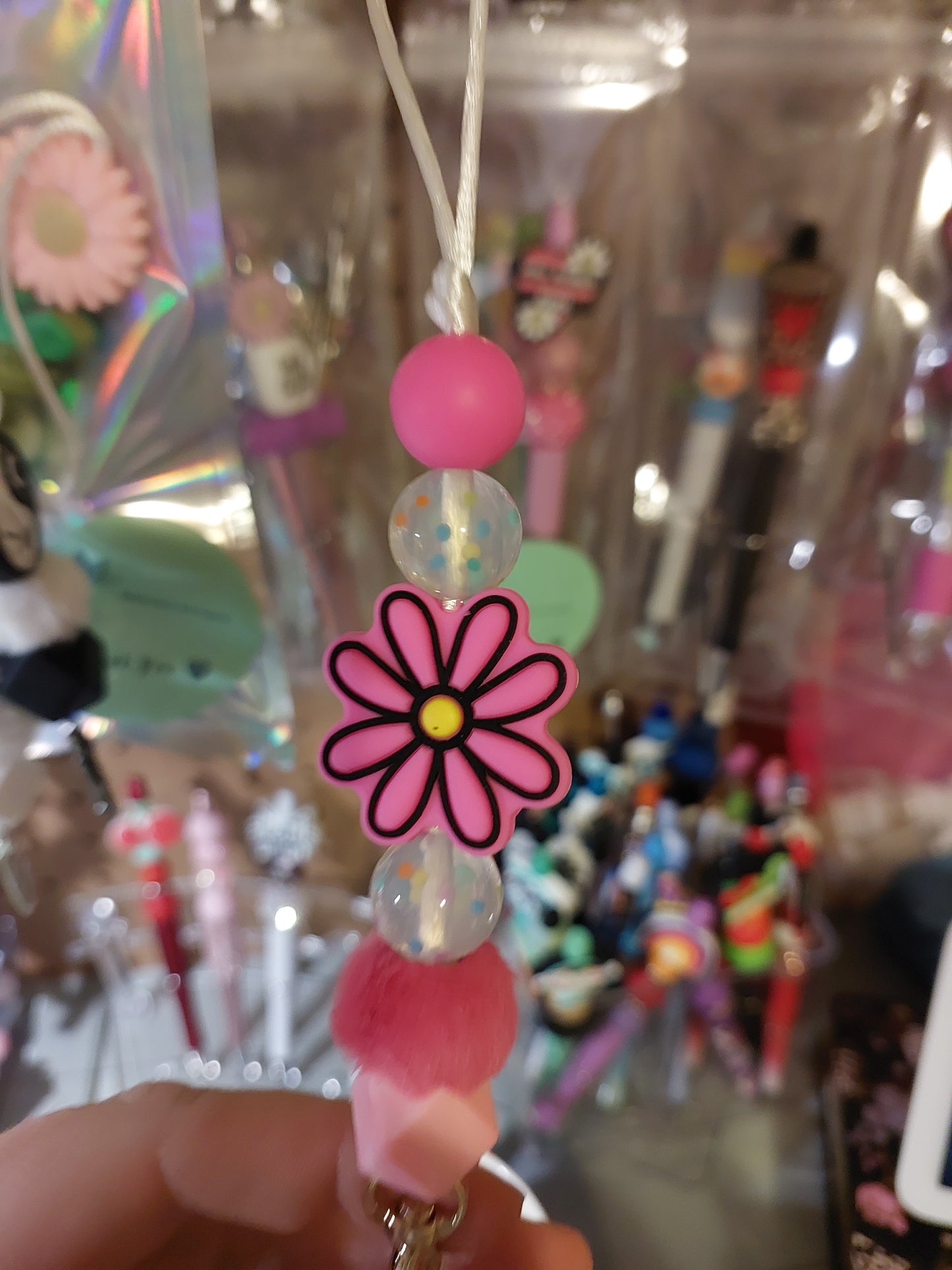 Flower power car charm