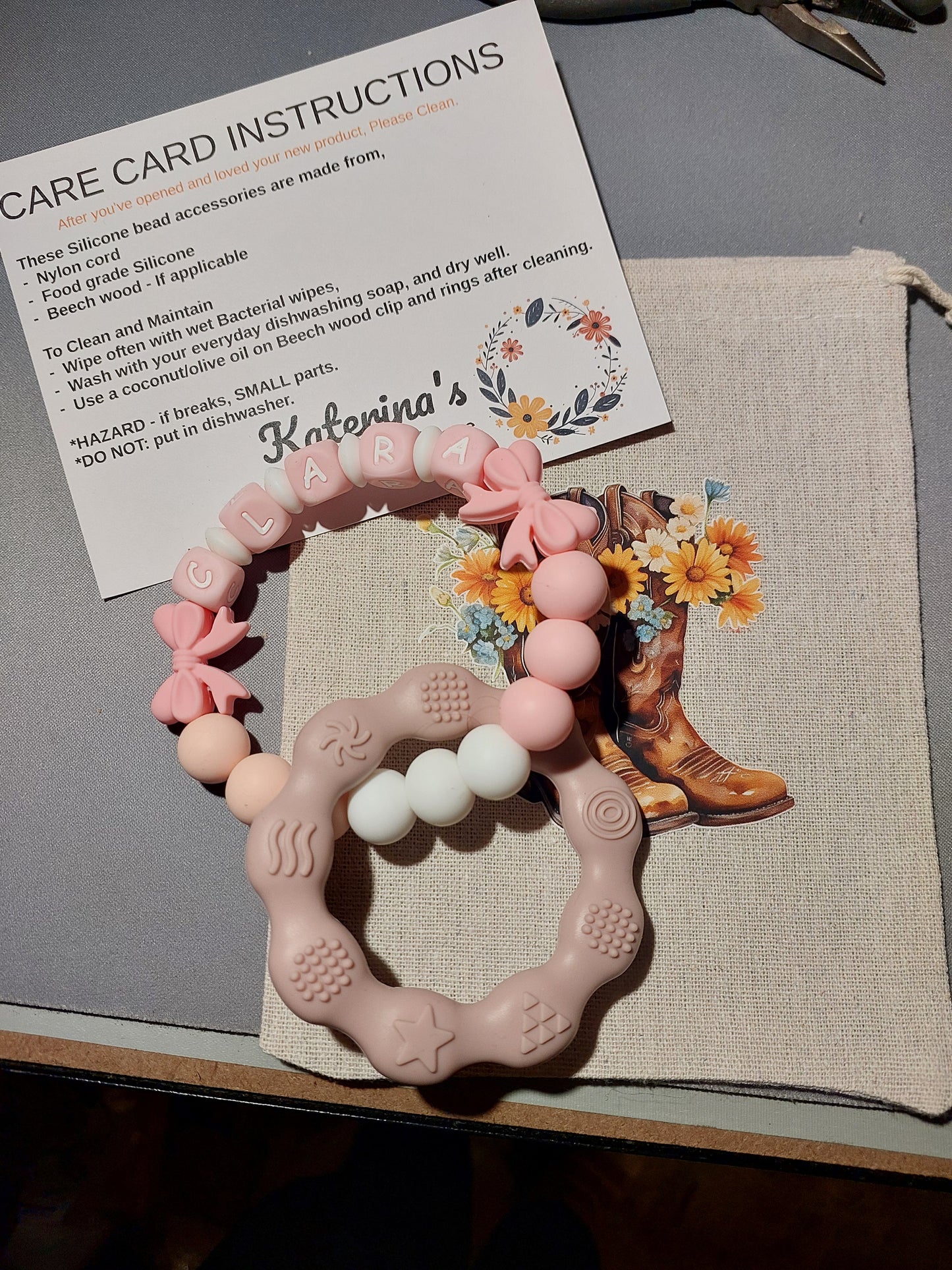 Personalised Teether - silicone